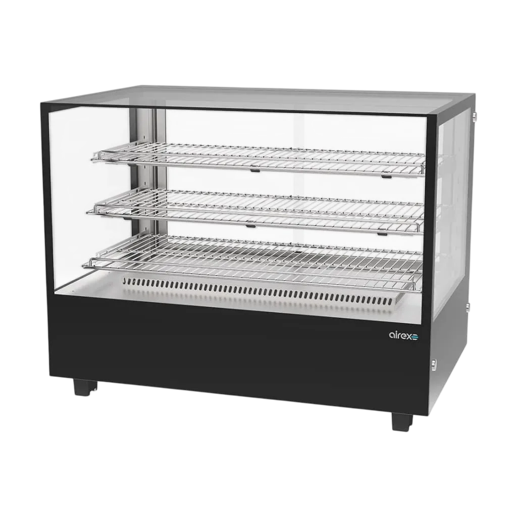 Airex AXH.FDCTSQ.09 Countertop Heated Square Food Display – 160L commercial kitchen equipment