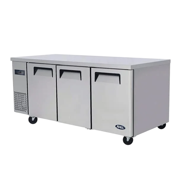 Atosa YPF9040 Stainless Steel Undercounter Fridge – 1800mm Wide, R134A, Digital Control commercial kitchen equipment