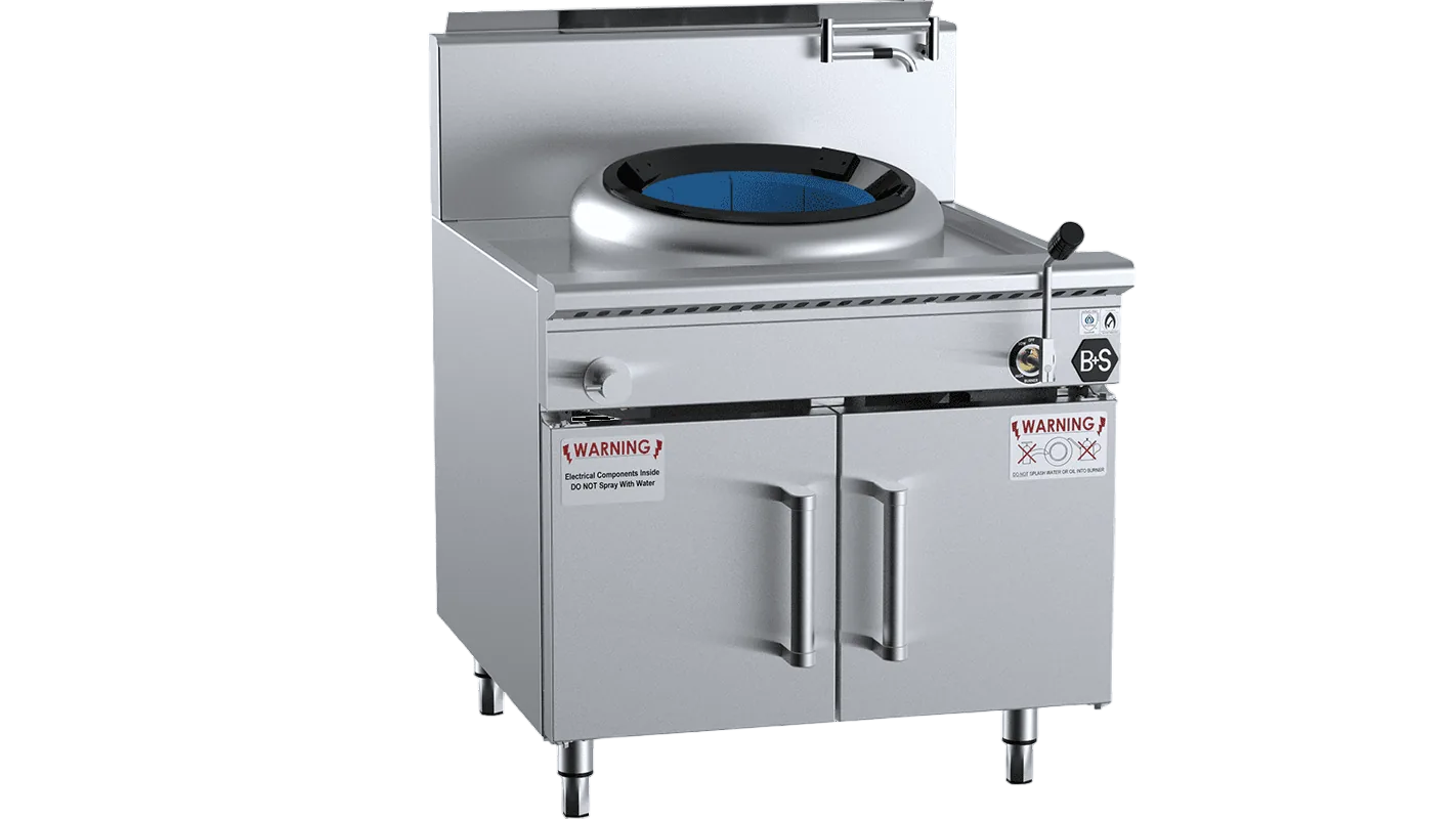 B+S Black CCF-HP1S Single Hole Hi-Pac Wok – 800 mm commercial kitchen equipment