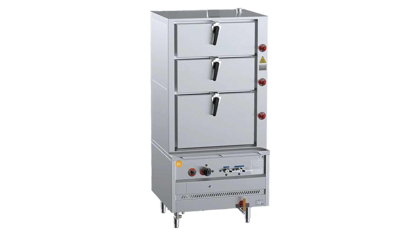 B+S K+ DSK-3 Triple Deck Steamer – 900 mm commercial kitchen equipment