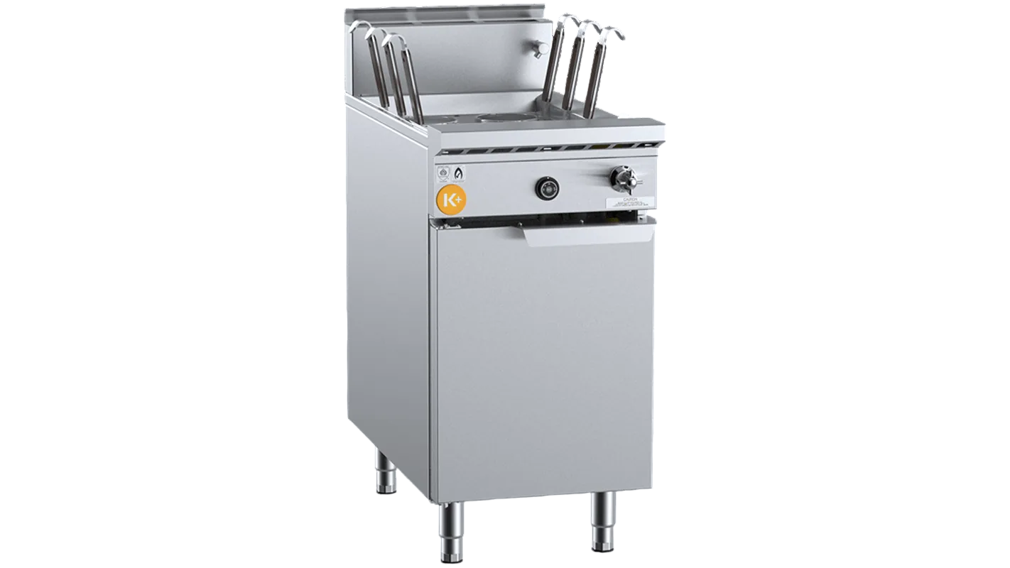 B+S K+ KNC-6 Six Basket Gas Noodle Cooker – 450mm, 30L Tank commercial kitchen equipment