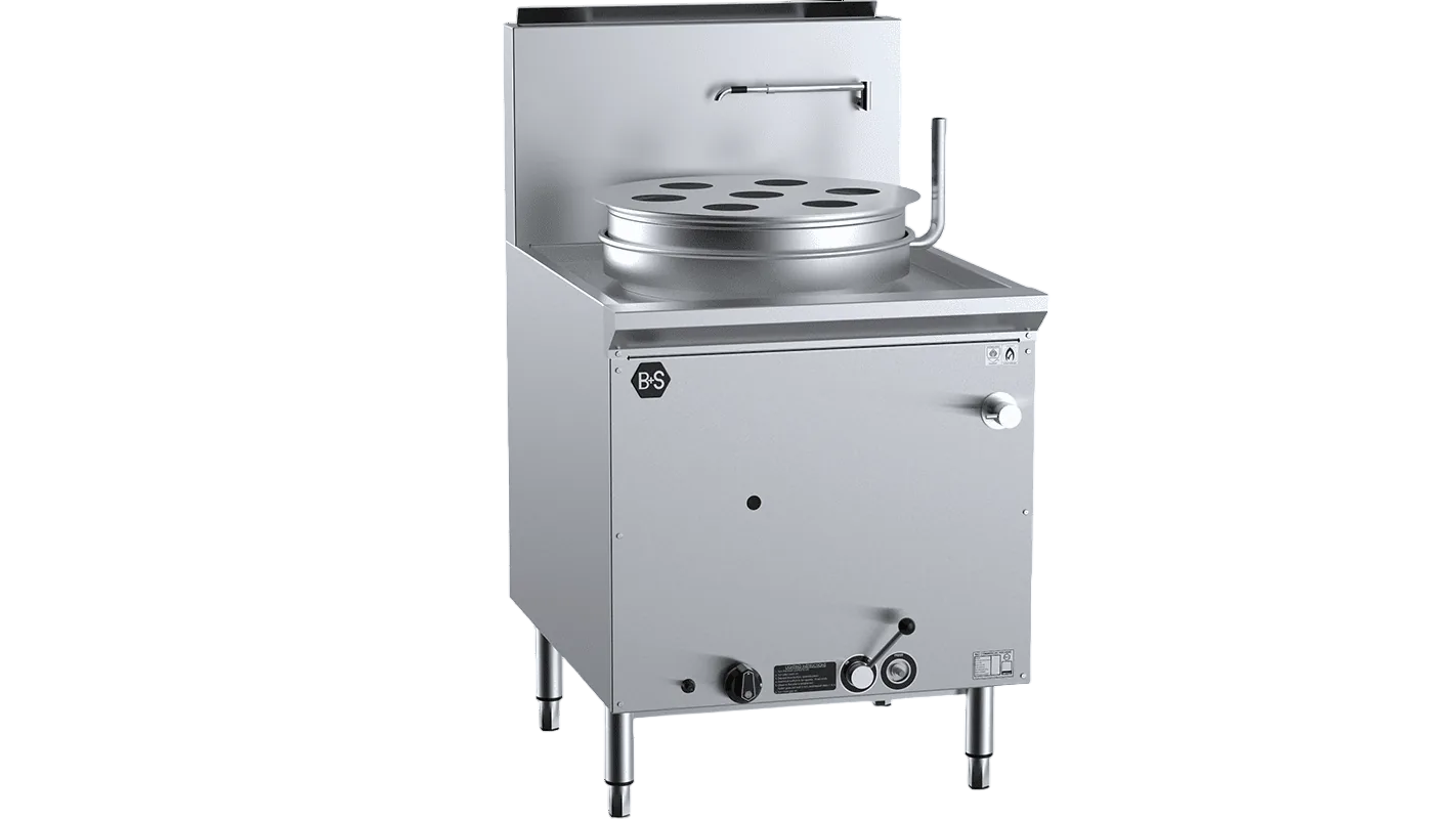 B+S Black YCJSF-1 Single Hole Waterless Pot Steamer – 750 mm commercial kitchen equipment