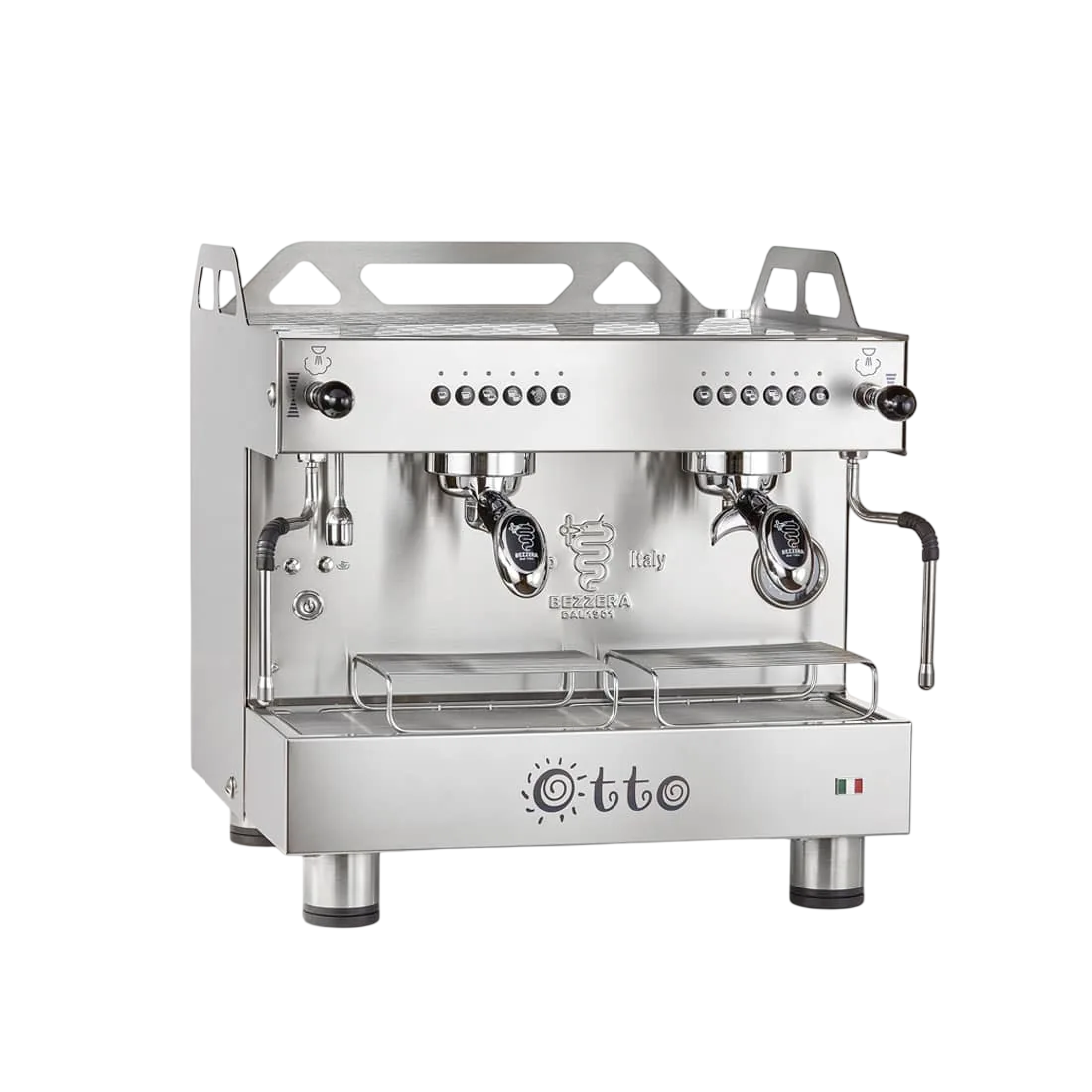 Bezzera OTTO Silver Compact 2 Group Espresso Machine BZOTTOCDE2IS1 commercial kitchen equipment