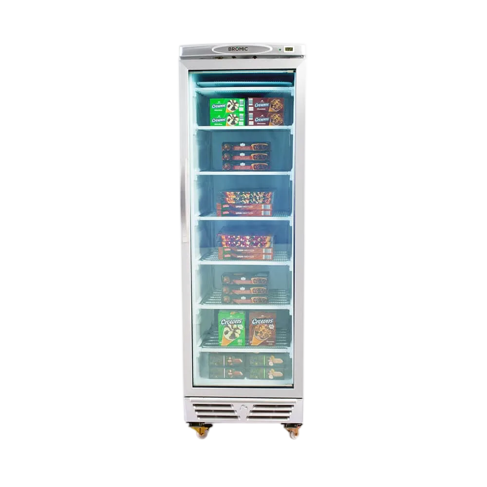 Bromic UF0374S-NR Upright Display Freezer – 300L, 1 Door Flat Glass commercial kitchen equipment