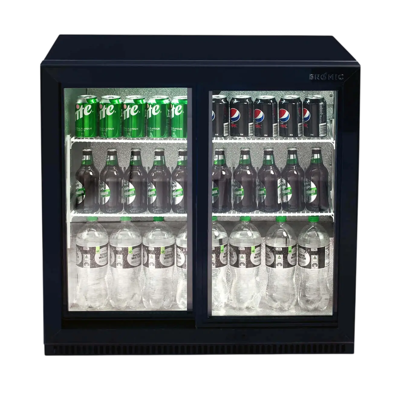 Bromic BB0200GDS-NR-1 Sliding Door Back Bar Fridge – 190L commercial kitchen equipment