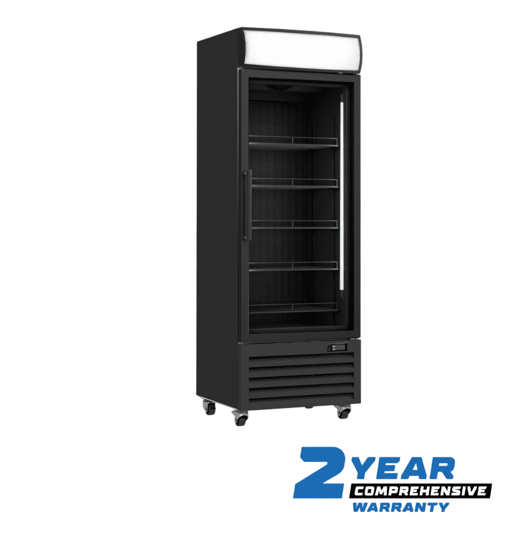 Cold Display Solutions CDSF400 Upright Freezer – 400L, 1 Glass Door, Black commercial kitchen equipment