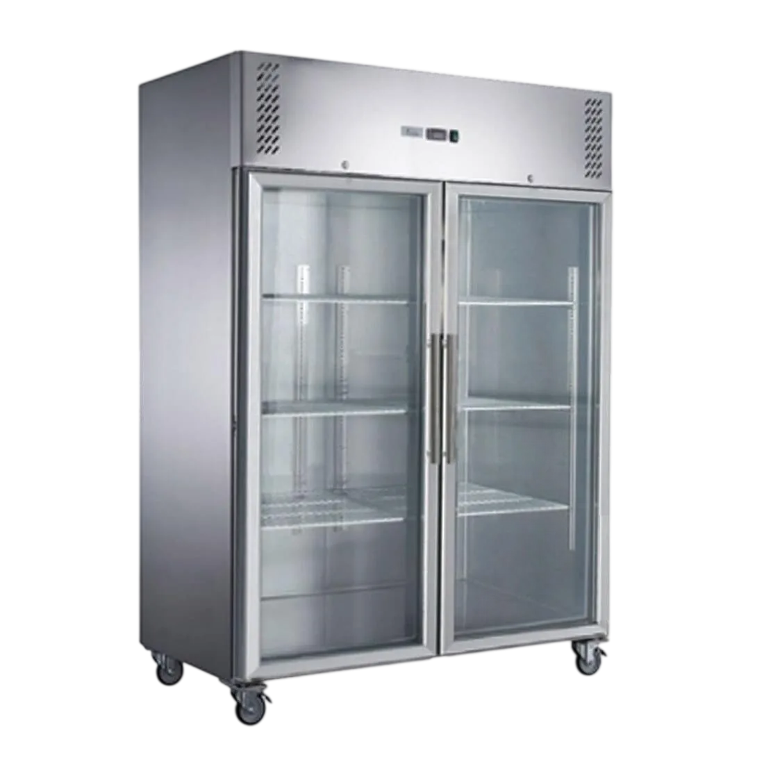 Ex-Showroom FED-X XURC1410G2V Double Glass Door Upright Fridge – 1410L (Lot NSW1693) commercial kitchen equipment