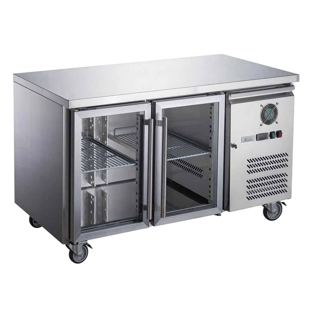 2NDs: FED-X Two Glass Door Bench Fridge - Xub6c13g2v-VIC546 commercial kitchen equipment