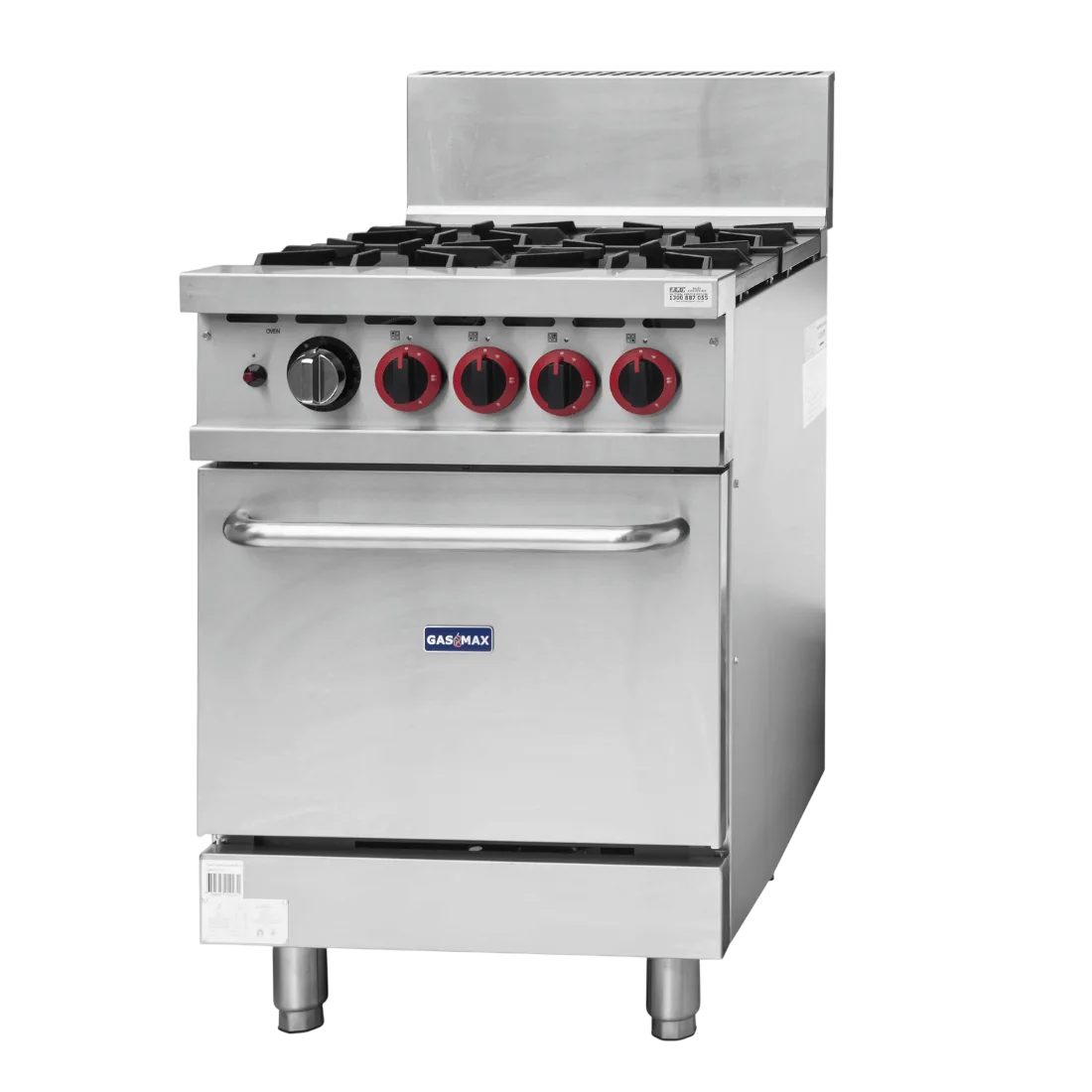 Gasmax GBS4TS 4-Burner Gas Range with Oven – 182MJ/h, Flame Failure Protection commercial kitchen equipment