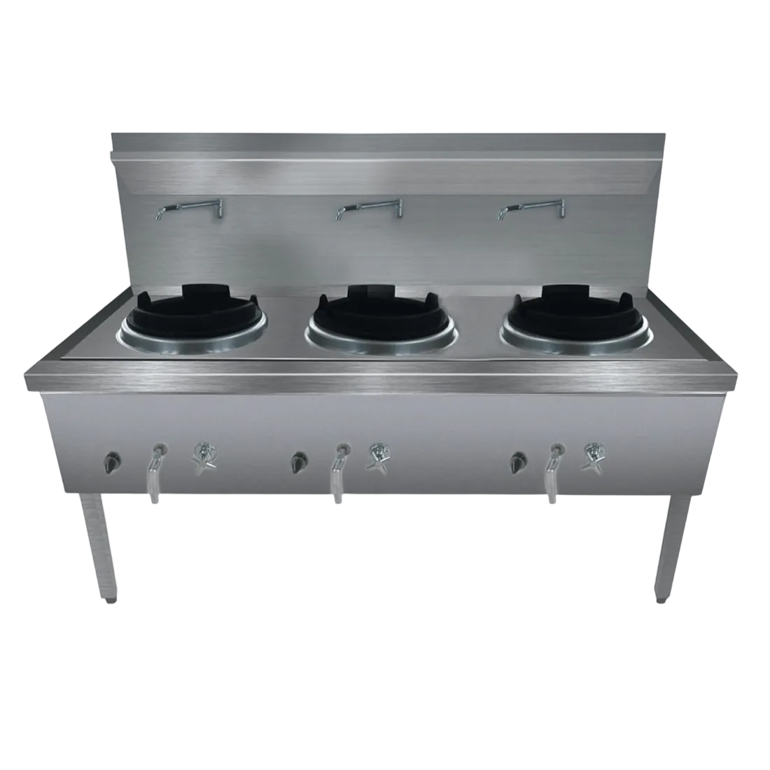 Gasmax WW-3NC Waterless Natural Gas Triple Wok Burner – 1800mm commercial kitchen equipment