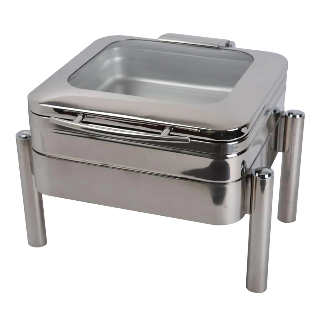 2NDs: Kingo Square Chafing Dish with Glass Lid - KGJ406-QLD51 commercial kitchen equipment