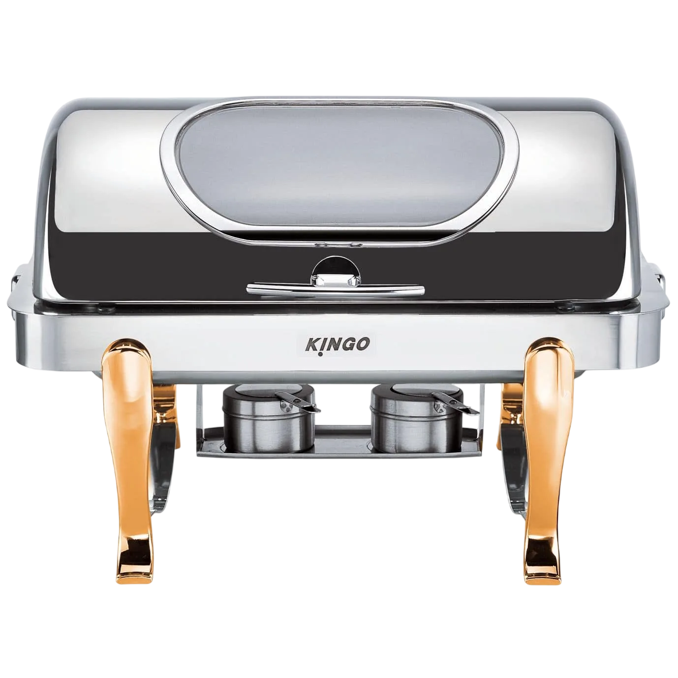 Kingo KGS6801-1 Oblong Chafing Dish | Gilt Legs | Twin Burner | 2NDs commercial kitchen equipment