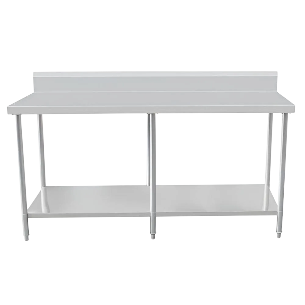 Kitchen Knock 620328 Work Bench with Splashback & Undershelf – 2100×800 commercial kitchen equipment