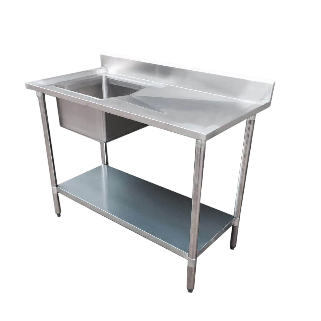 Modular System Single Sink Bench Left Handed 1500x700x900mm - 1500-7-SSBL commercial kitchen equipment