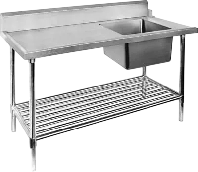 2NDs FED SBBD-7-1800R Sink Inlet Bench – Right Bowl SUS304 | Ideal for Commercial Dishwashing commercial kitchen equipment