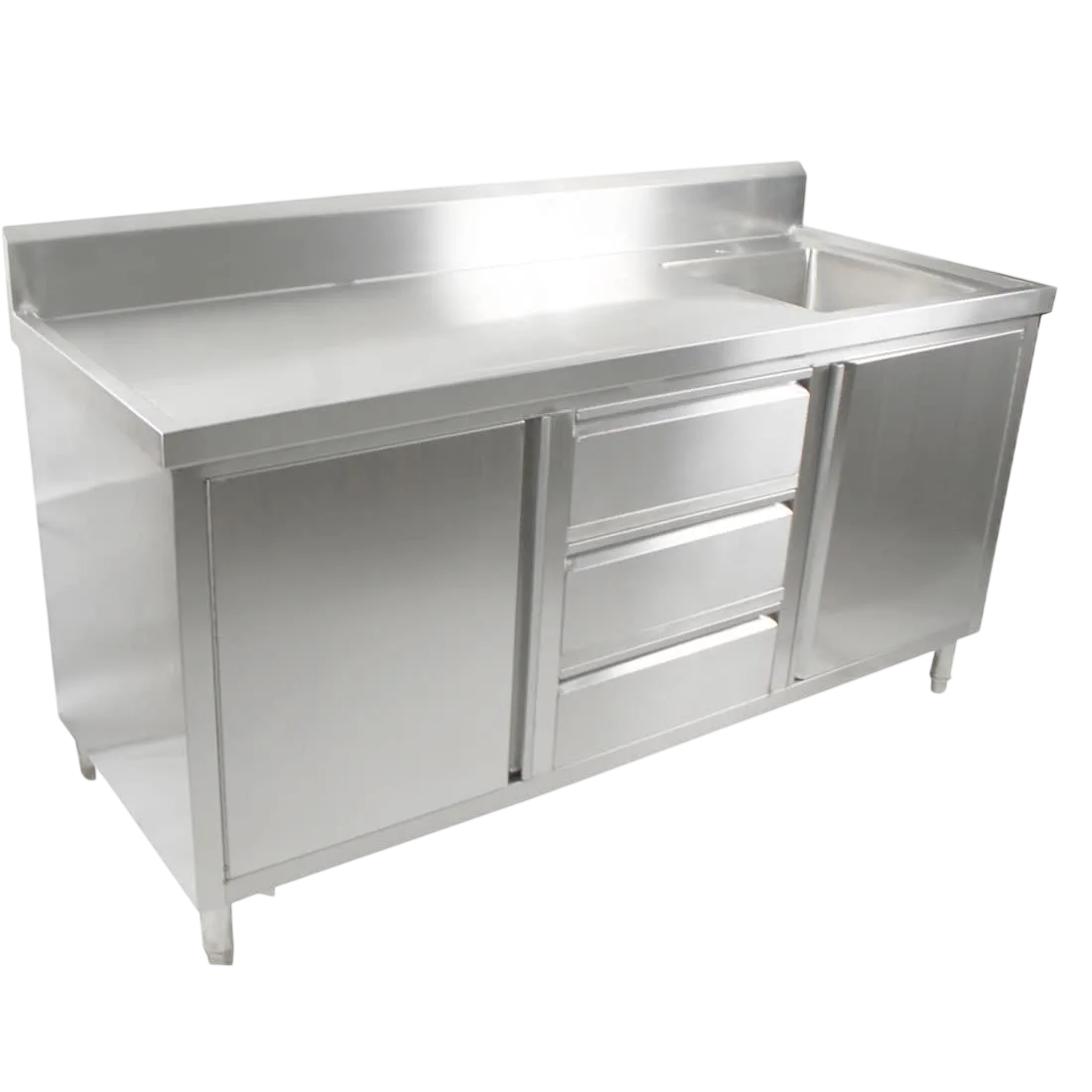 FED SC-6-1800R-H Modular Stainless Cabinet – 1800mm, Right Sink, Storage & Splashback commercial kitchen equipment