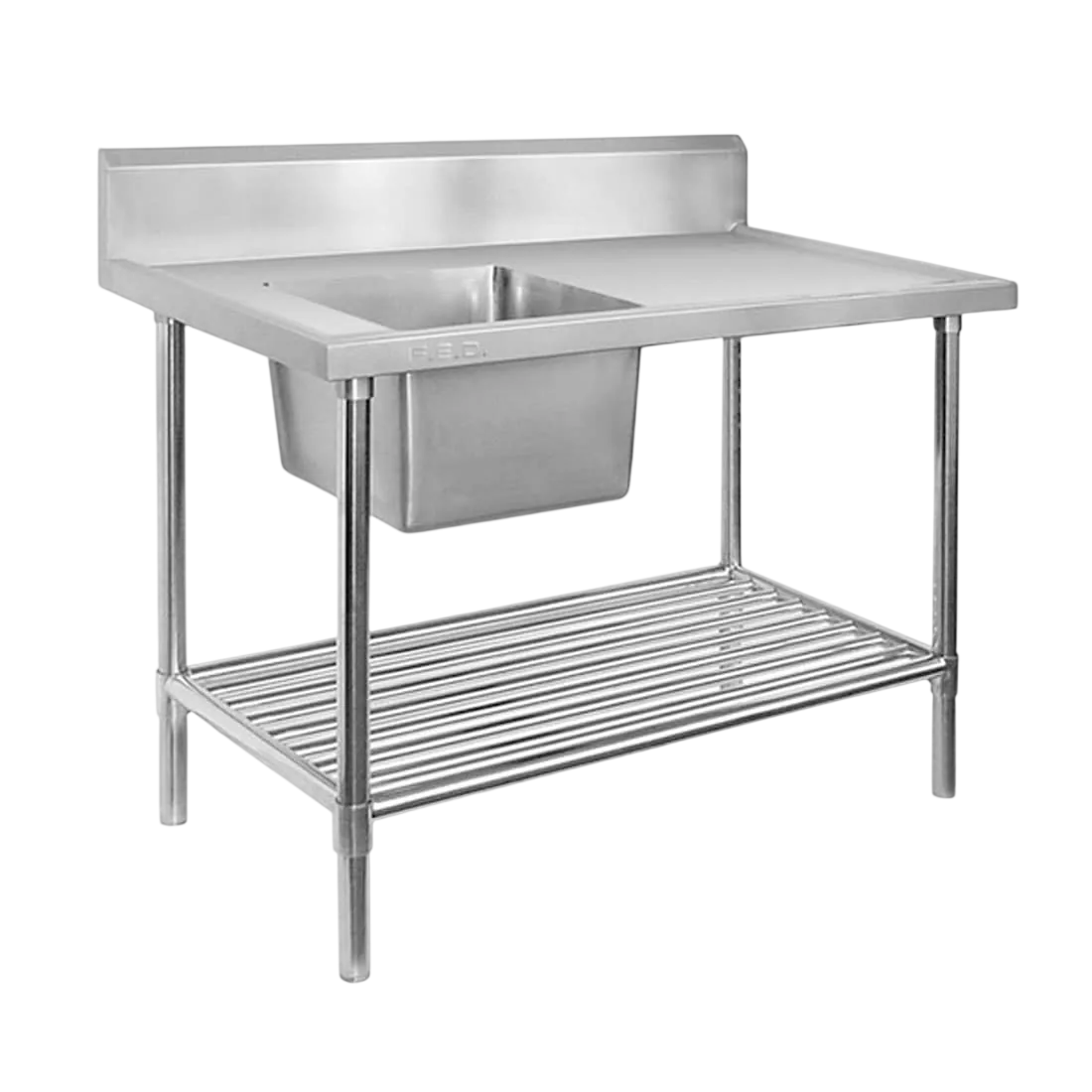 FED SSB6-2400L/A – 2400mm Single Left Sink Bench with Pot Undershelf commercial kitchen equipment