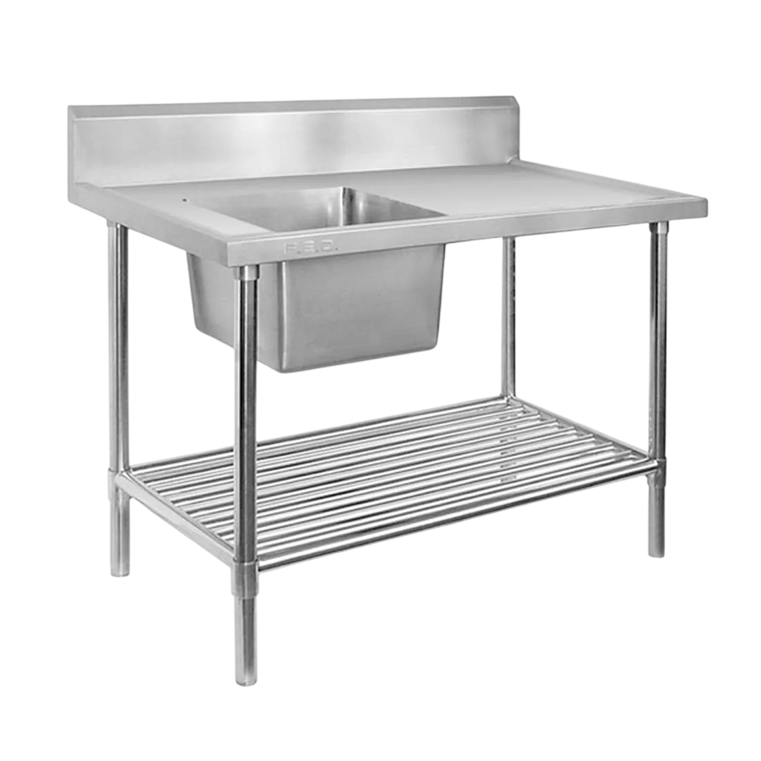 FED SSB7-1200L/A Single Left Sink Bench with Pot Undershelf – 1200mm commercial kitchen equipment