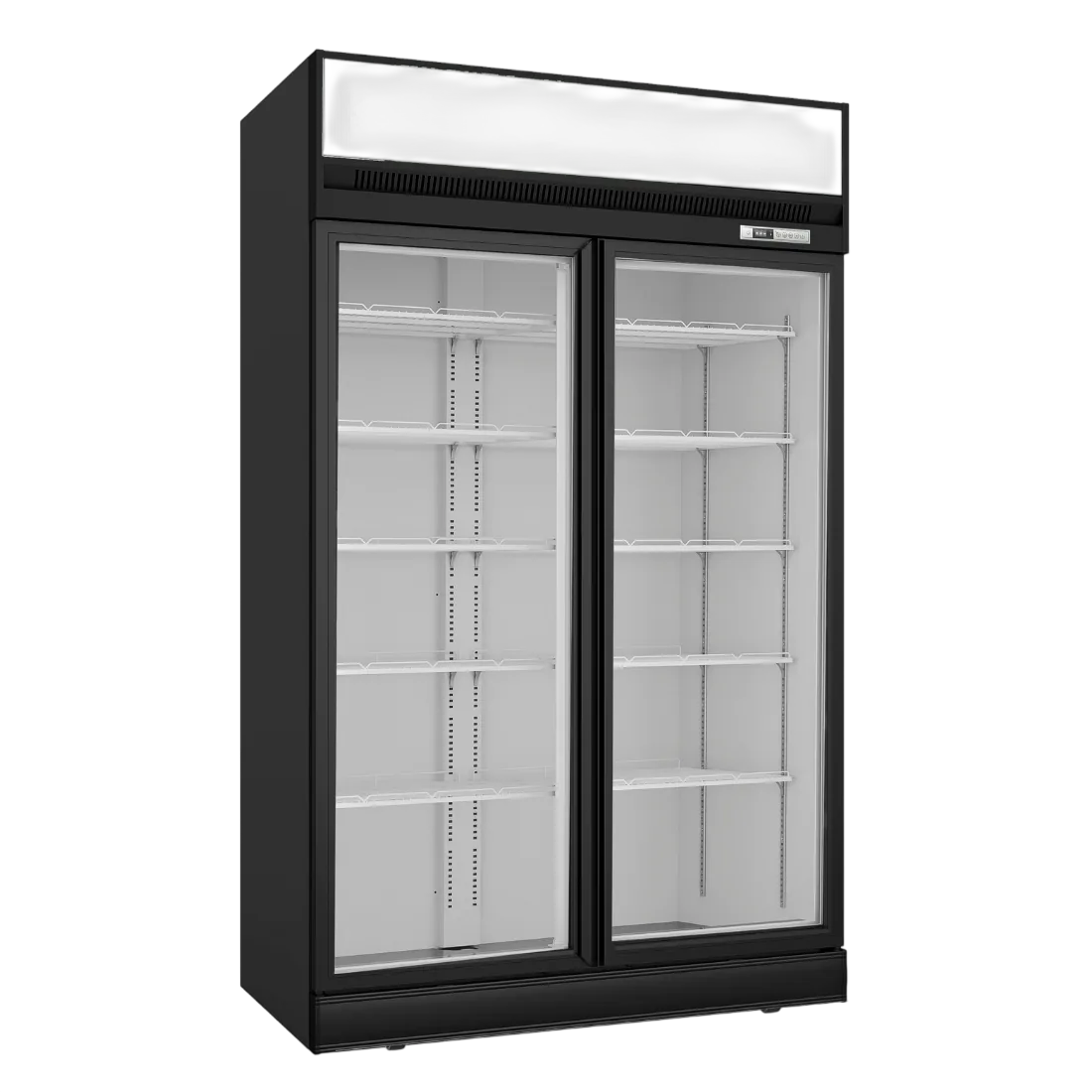 Thermaster LG-1006DF Double Glass Door Freezer – 1006L, Black, LED Display commercial kitchen equipment