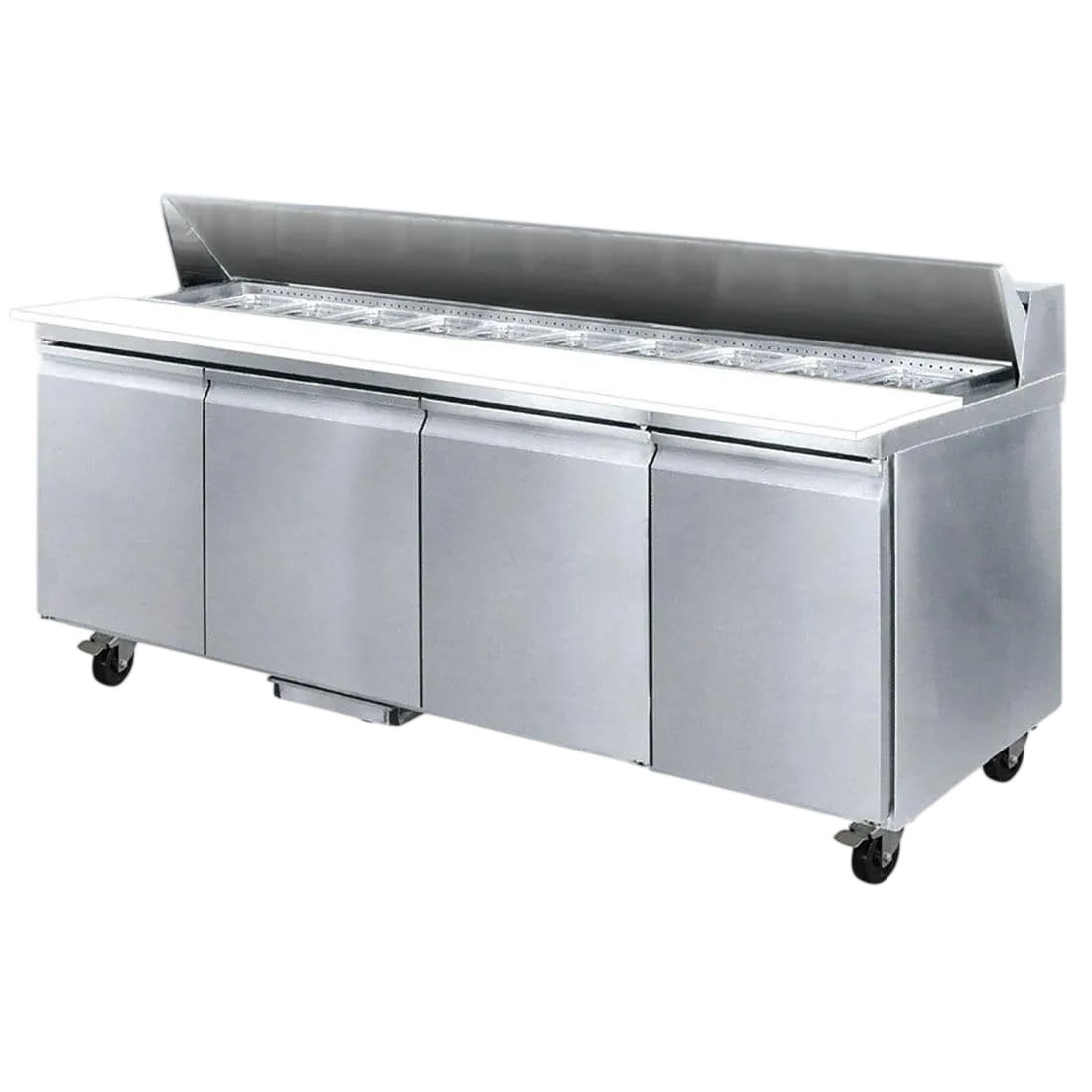Thermaster SLB240 Four-Door Pizza Prep Fridge – 2400 mm commercial kitchen equipment
