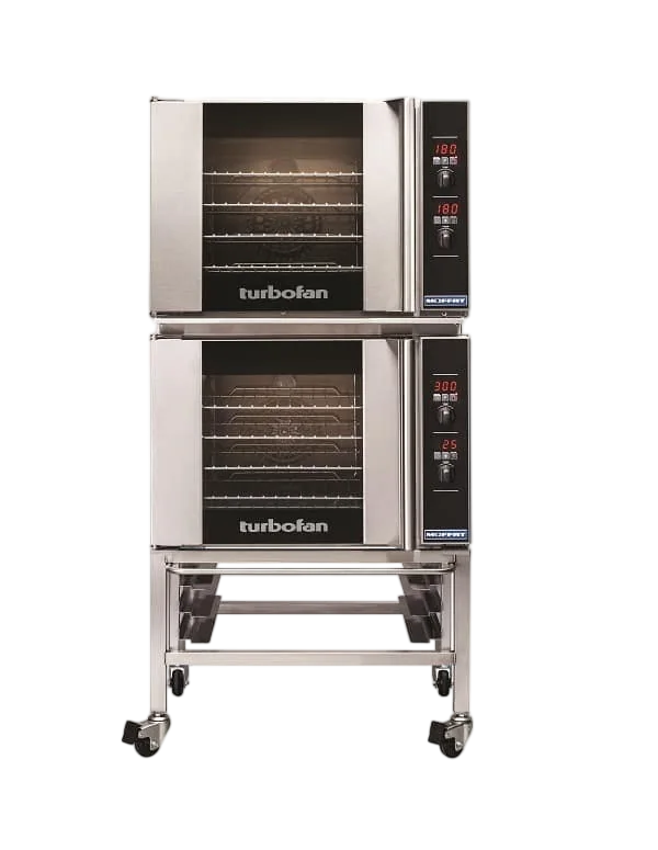 Turbofan E31D4-2C Double-Stack Convection Oven with Castor Stand – 810 mm commercial kitchen equipment