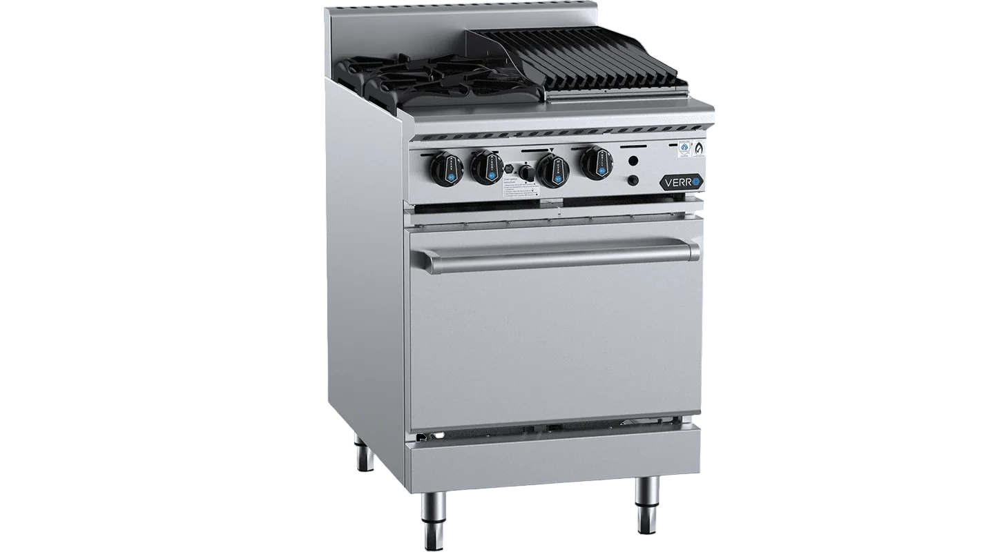 Verro VOV-SB2-CBR3 Oven + 2 Burners + 300mm Char Broiler – 600mm commercial kitchen equipment