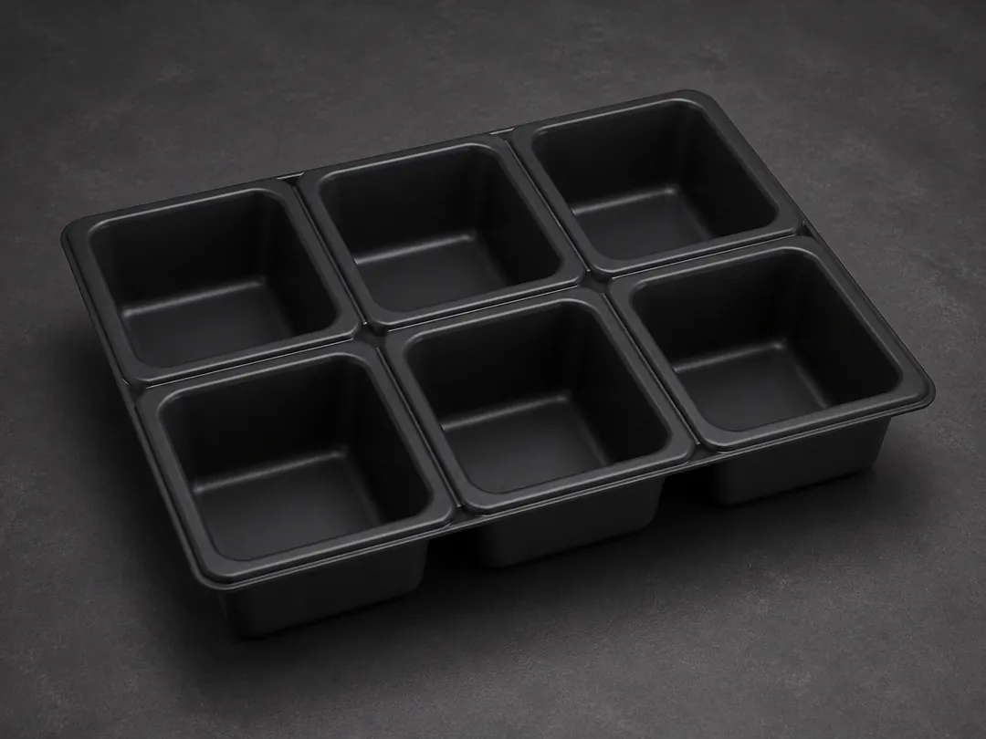 1/6 Black Polypropylene Pans commercial product system