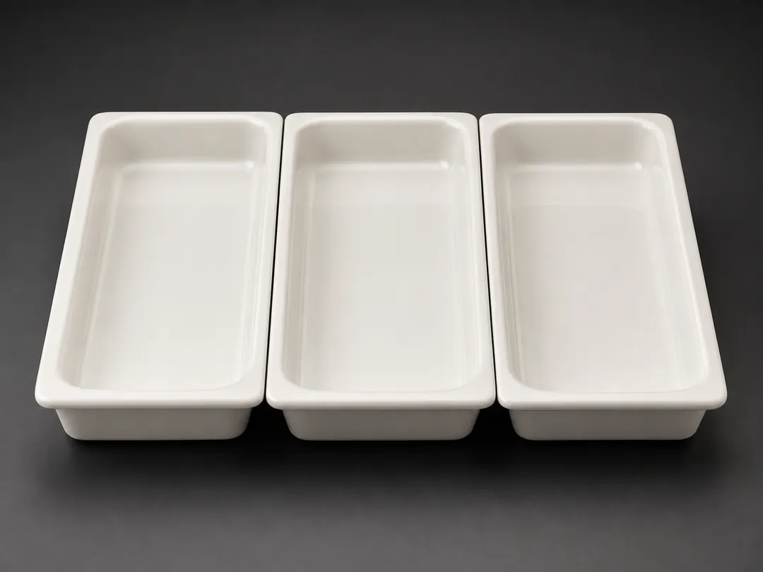 1/3 Porcelain Gastronorm pans commercial product system