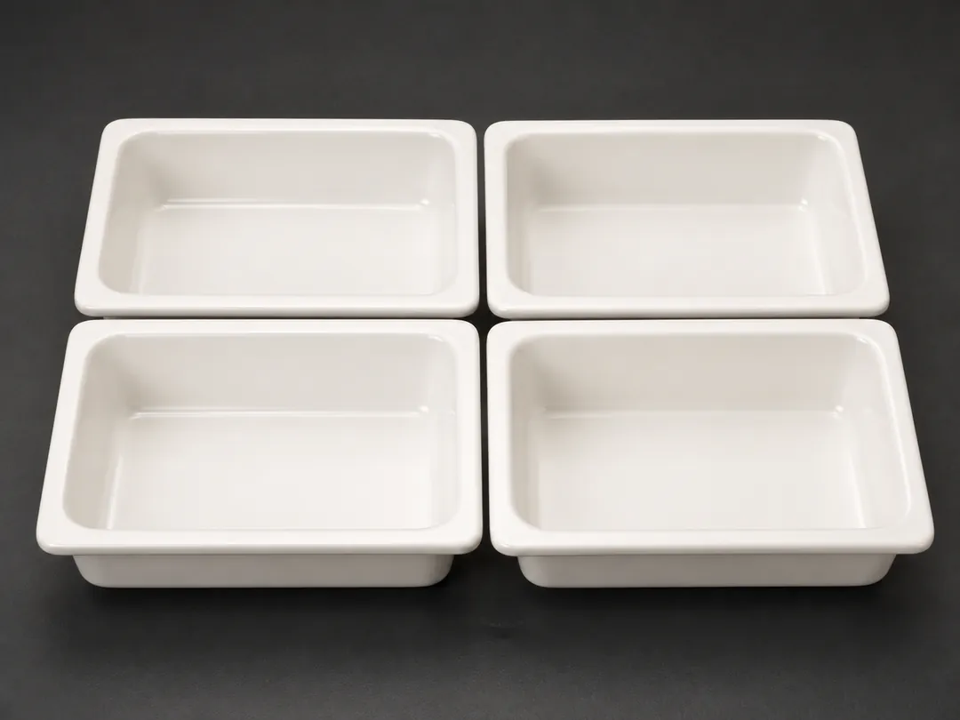 1/4 Porcelain Gastronorm pans commercial product system