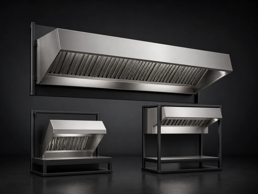 Commercial exhaust canopies and rangehood stations