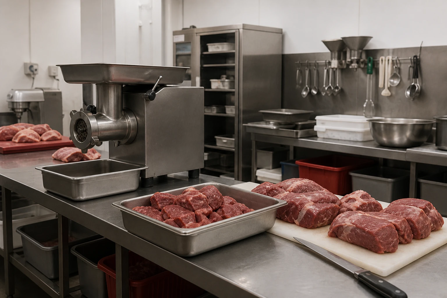 Map the route to finished mince before comparing kg/h
