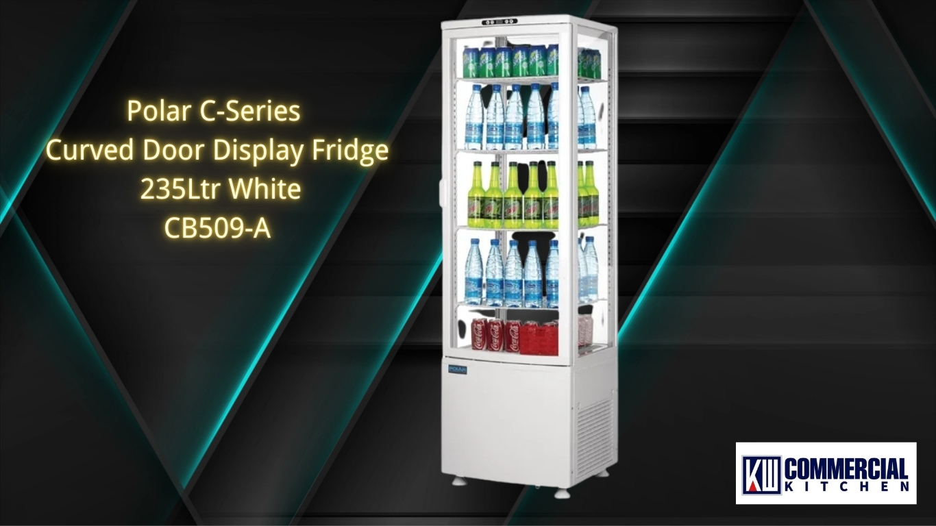 Polar C-Series Curved Door Display Fridge 235Ltr White