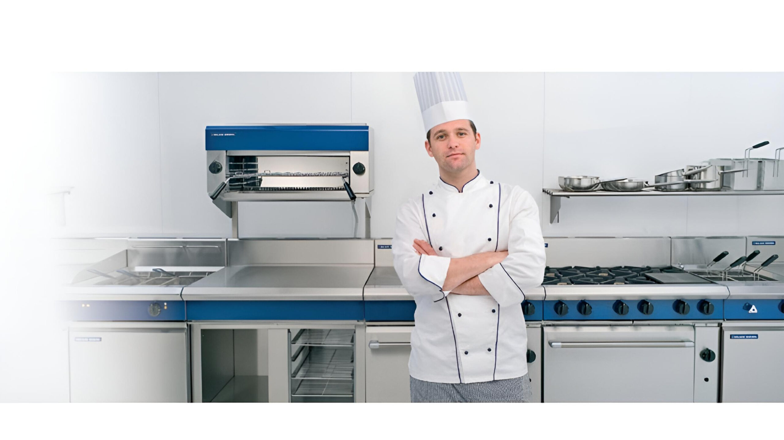 Blue Seal Evolution series—grouped commercial cooking equipment for cafés, QSR and restaurants on a white background.