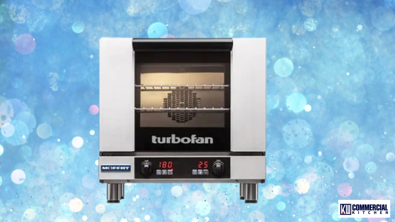 Digital commercial convection oven with fan‑forced cavity and LED display