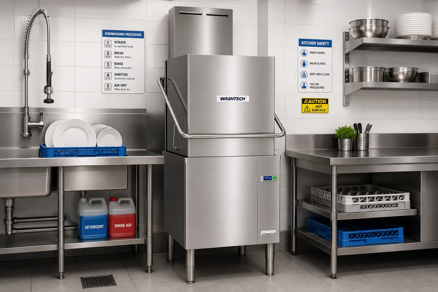 What Your Site Needs Before a Commercial Dishwasher Can Be Installed