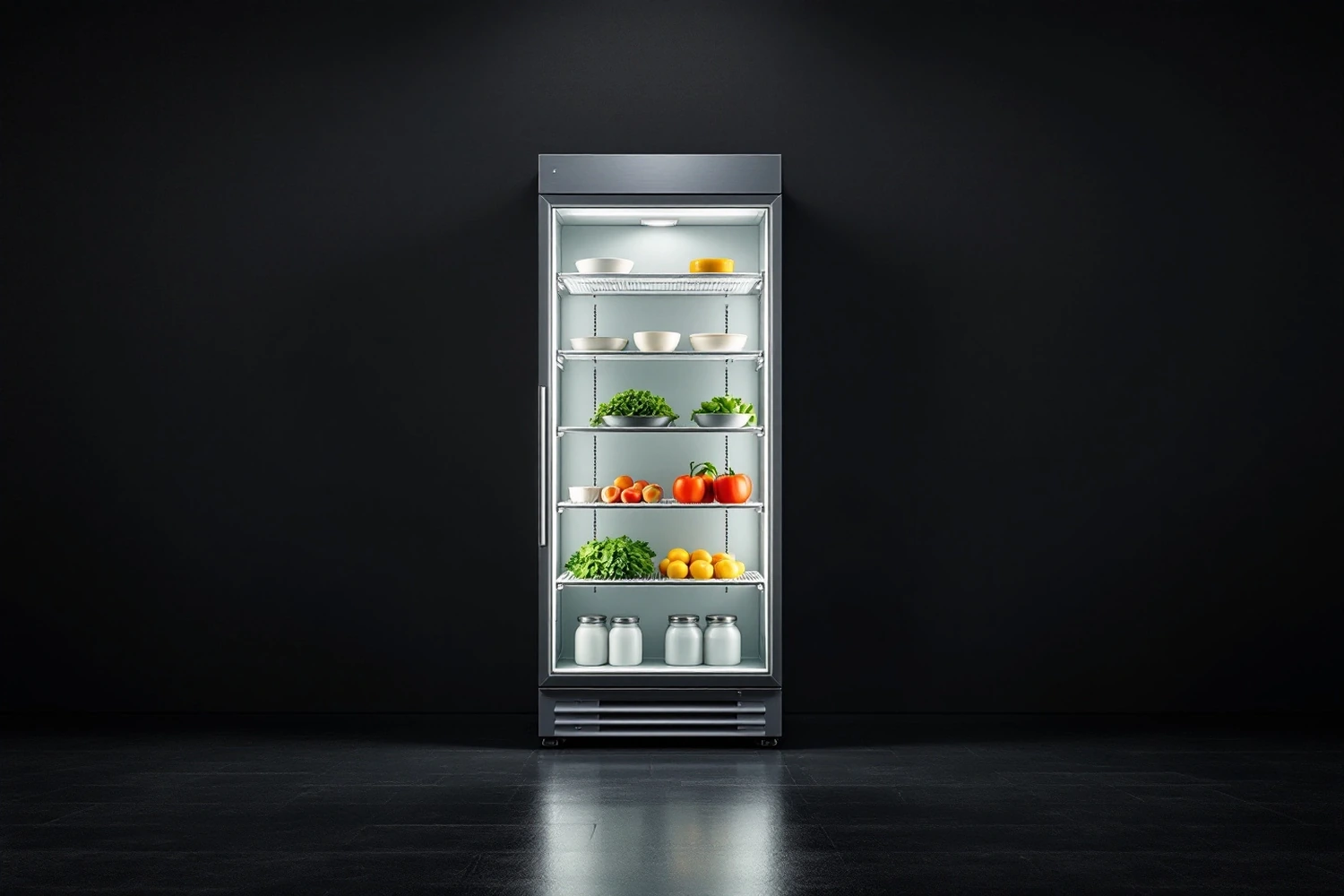 Thermaster SUFG1000 Double Glass Door Display Freezer with 1000L Capacity and LED Lighting