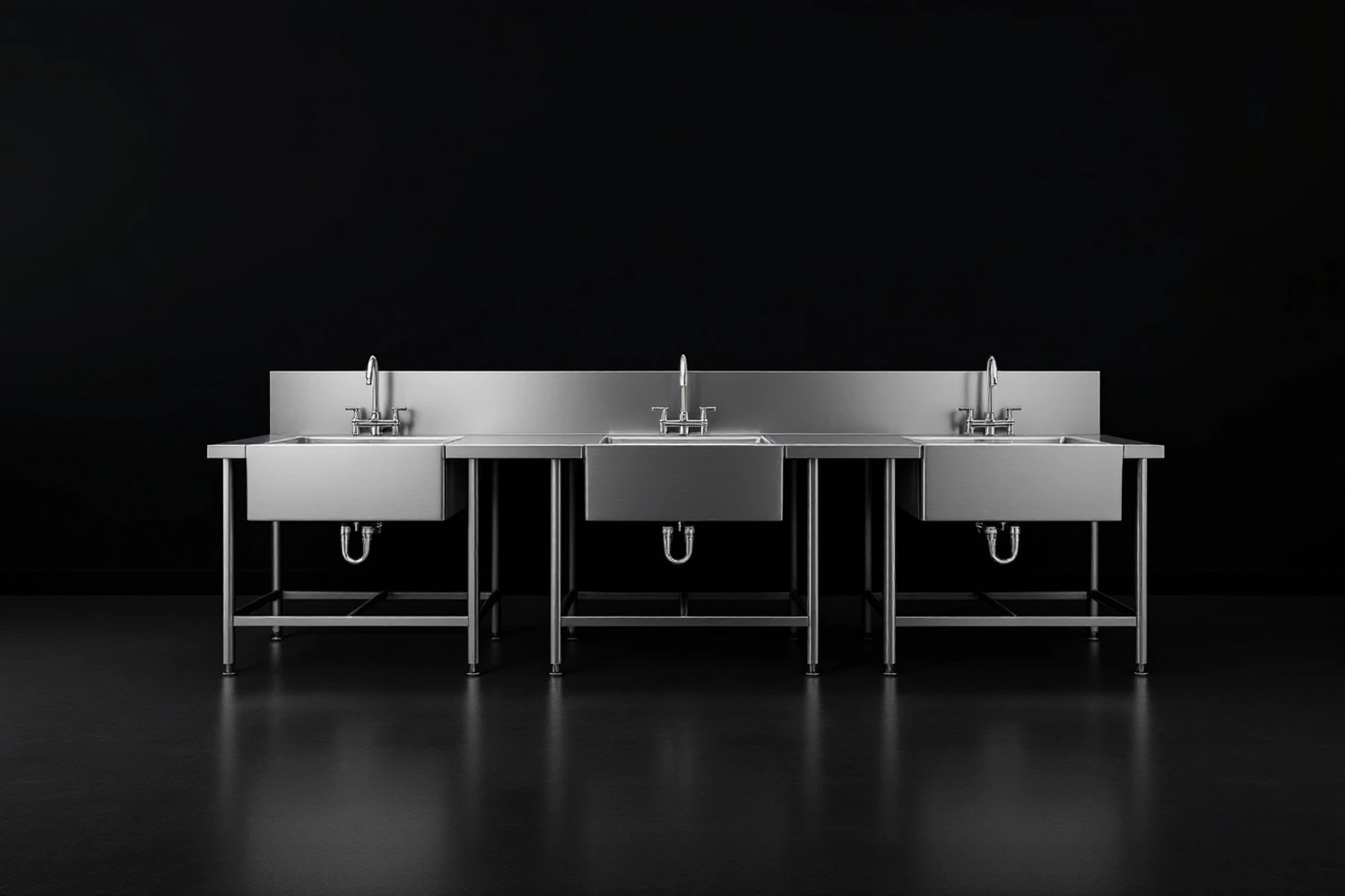Double Sink Benches - Commercial Kitchen Equipment | KW Commercial