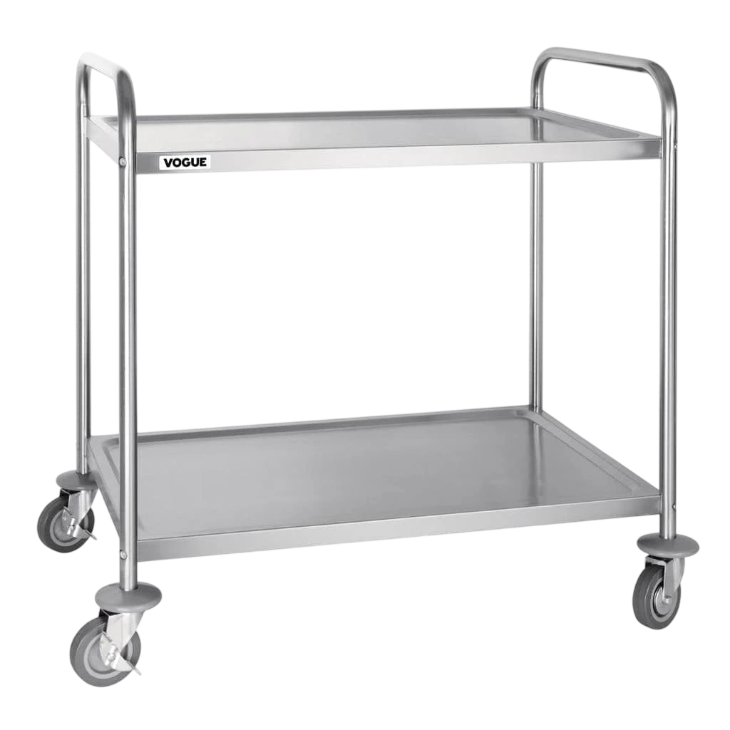 Vogue F998 2 Tier Clearing Trolley – 860mm | Stainless Steel commercial kitchen equipment