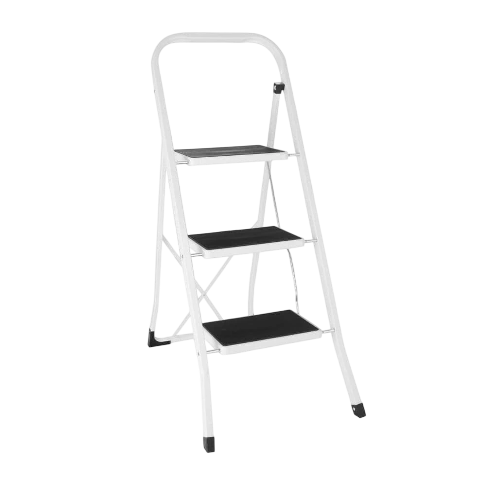 Vogue F019 Folding 3-Tread Step Stool – White, 150kg Commercial Grade commercial kitchen equipment