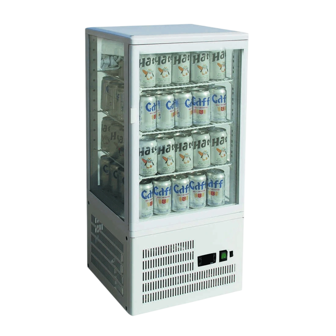 Thermaster TCBD78W Four-Sided Countertop Display Fridge | 78L commercial kitchen equipment