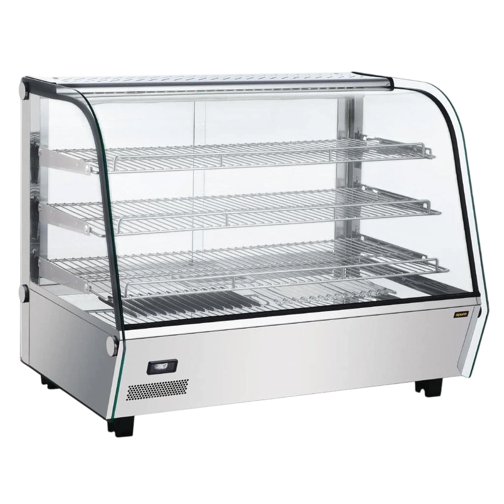 Apuro CD232-A Heated Display Merchandiser – 160L Curved Glass Hot Showcase commercial kitchen equipment