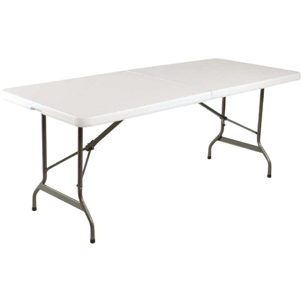 Bolero LL001 6ft Rectangular Centre Folding Table – White, 200kg Rated commercial kitchen equipment