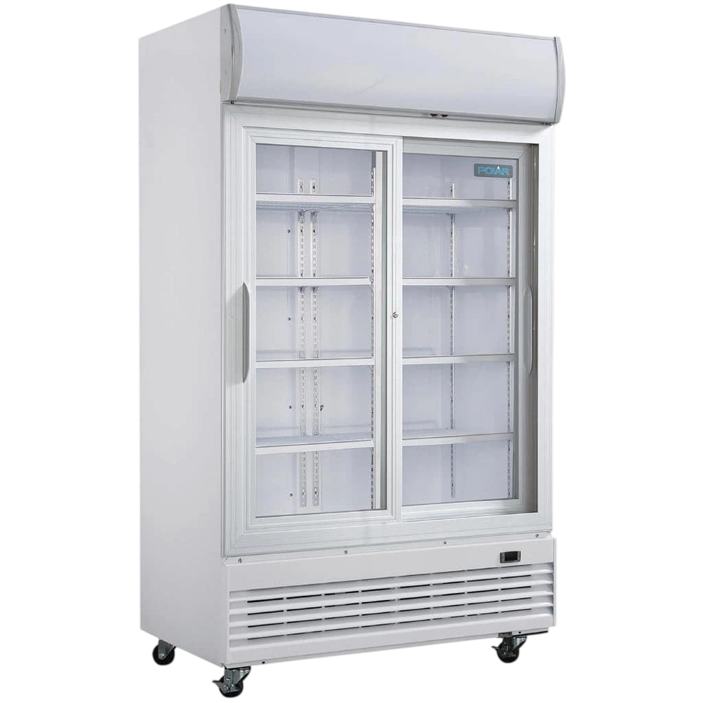 Polar GE581-A G-Series 950L Display Cooler – LED, Sliding Doors, Light Box commercial kitchen equipment
