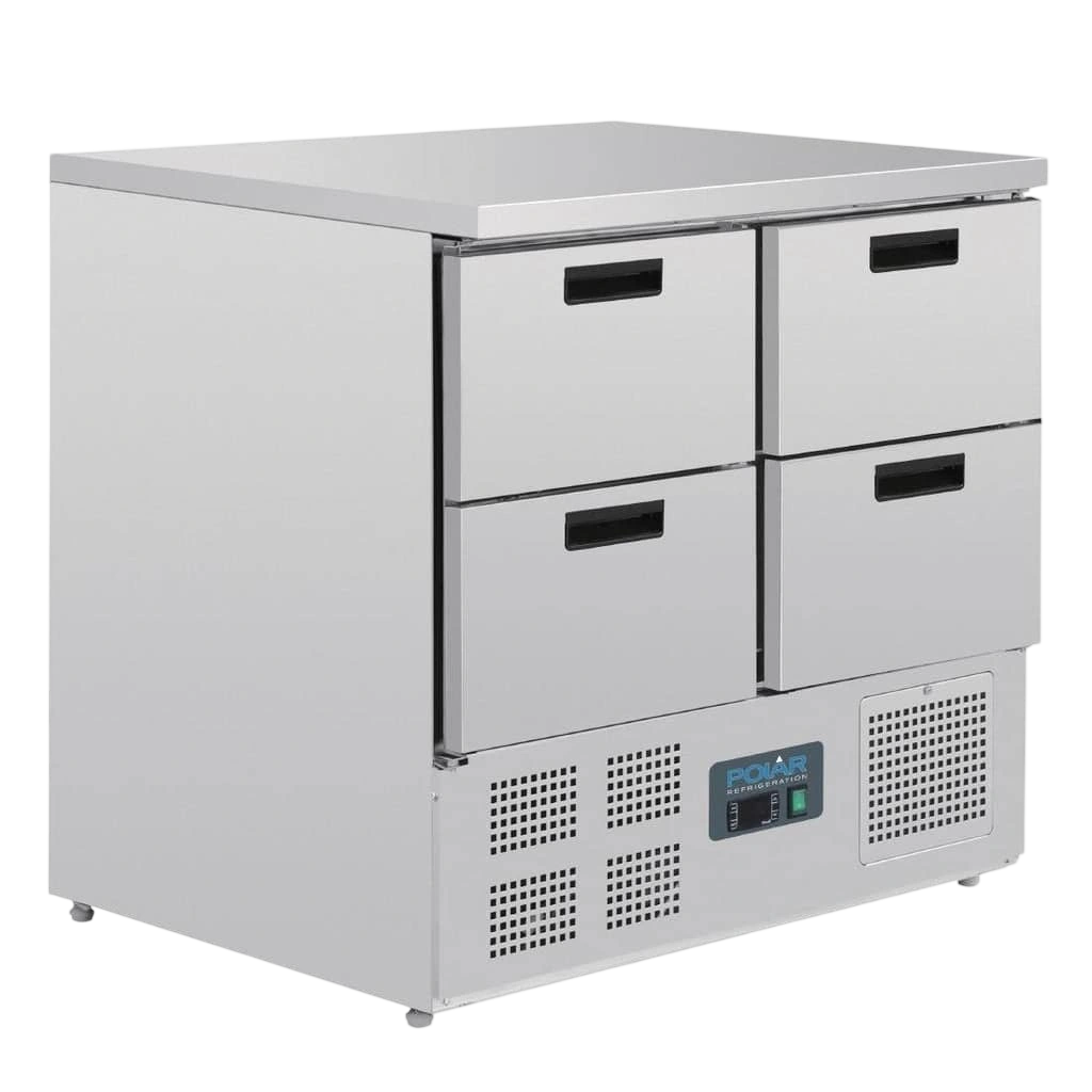 Polar U638-A G-Series 4 Drawer Counter Fridge – 240L, 1/1 GN, 900mm commercial kitchen equipment