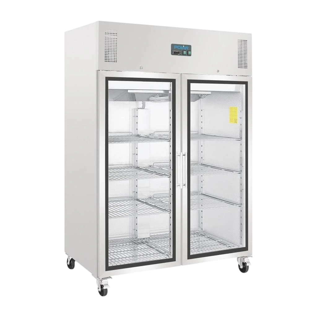 Polar GH219-A G-Series Glass Door Fridge – 1200L, GN Compatible, R290 commercial kitchen equipment