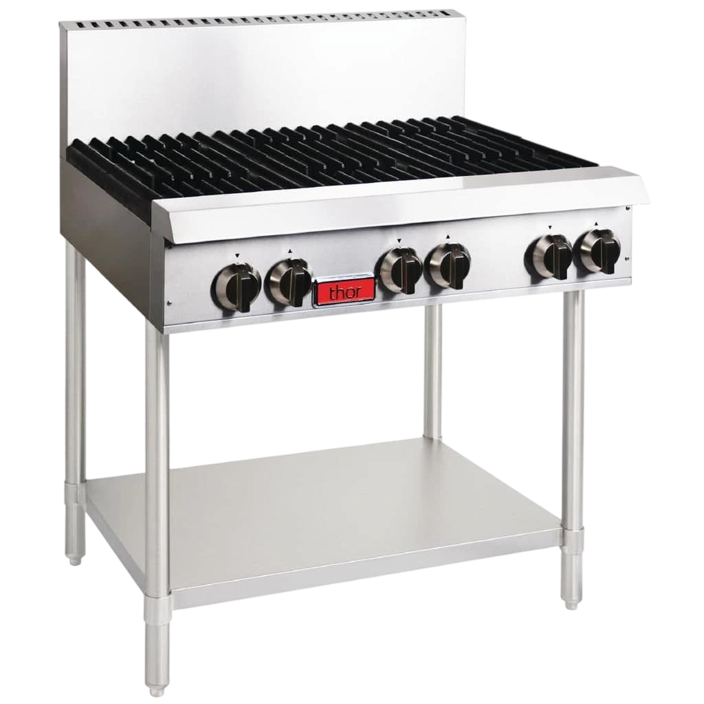 Thor 36" Gas Hob 6 Open Burners Safety Valve w/Flame Failure Protect TR-HP636F commercial kitchen equipment