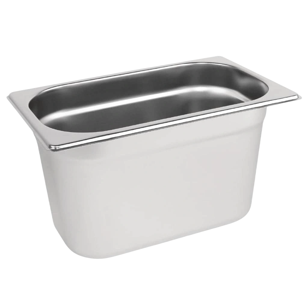 Vogue DN721 GN 1/4 Stainless Steel Gastronorm Pan – 150 mm Deep commercial kitchen equipment