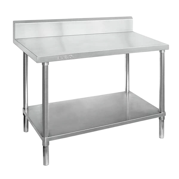Modular Systems WBB7-1800/A stainless workbench with splashback