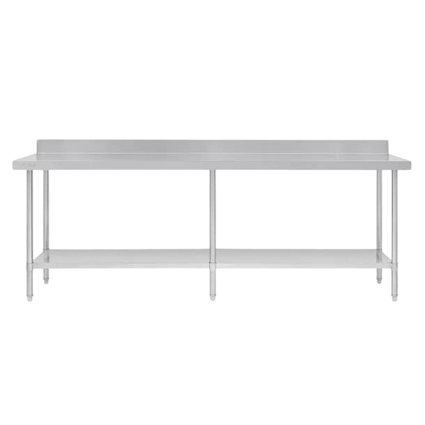 Modular Systems WBB7-2400/A stainless workbench with splashback
