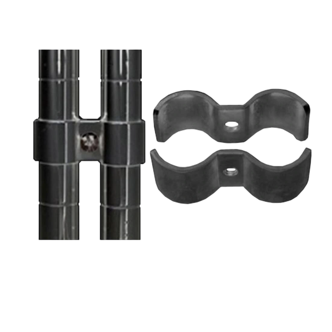 FED WSP008 Post Clamp Set – Black PVC Brackets with Bolt commercial kitchen equipment